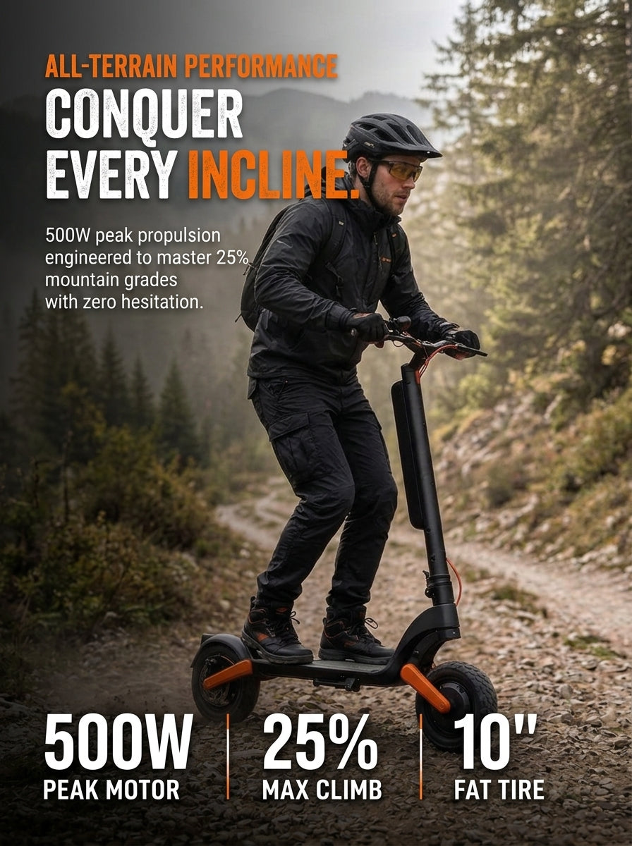Electric Scooter for Adults – 350W Motor, 36V 10.4Ah Removable Battery, 10" Pneumatic Tires, Up to 20 MPH & 28-Mile Range, Foldable Commuter E-Scooter