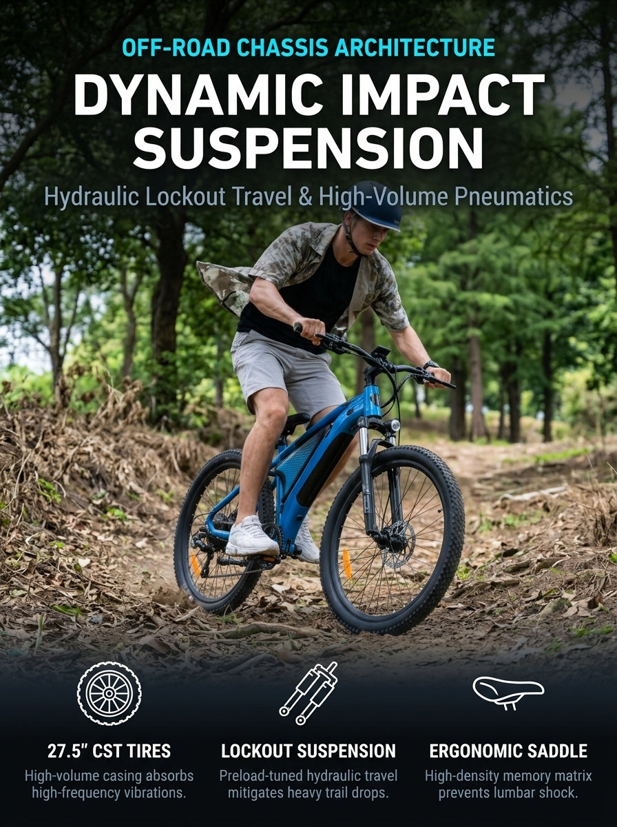 Electric Bike for Adults, 20" x 4.0 Fat Tire Ebike with 48V 13Ah Removable Battery, Up to 28MPH & 60 Miles, Shimano 9-Speed, Front Suspension All-Terrain Mountain E-Bike